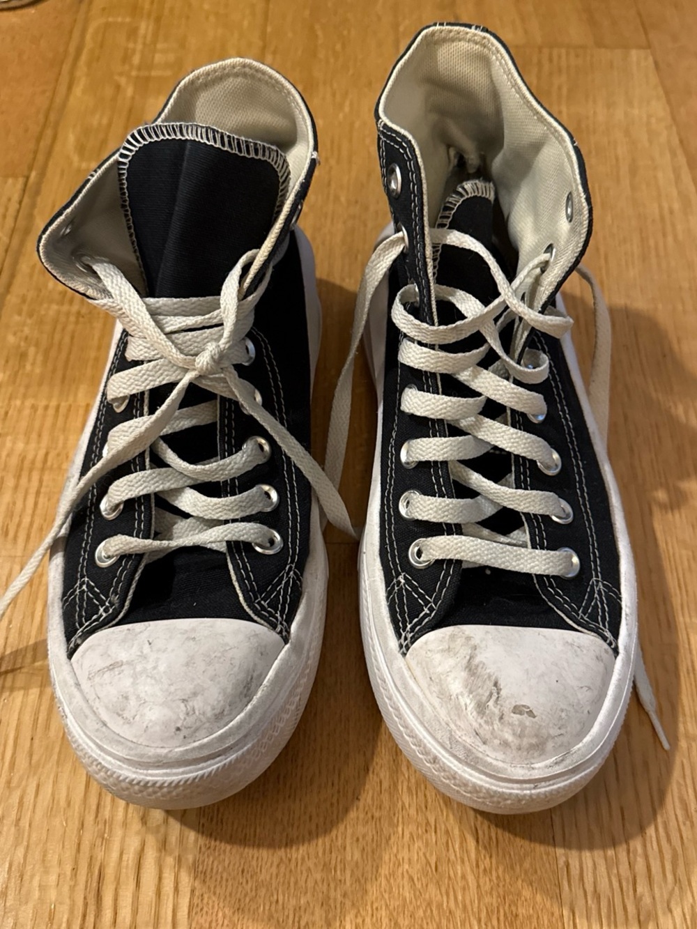 Converse Black and White High Top Canvas Sneakers